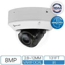 8MP Armor Dome Camera with 512GB Memory Card Slot - Optiview